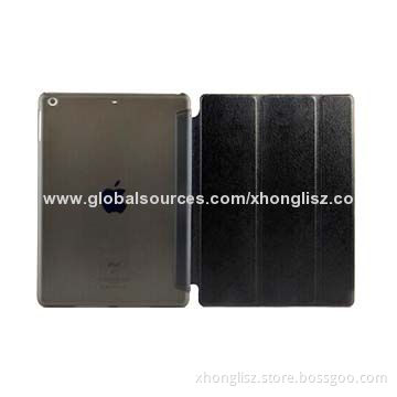Ultra-slim Smart Cover PU Leather Stand Case for iPad, OEM and ODM Orders Acceptable